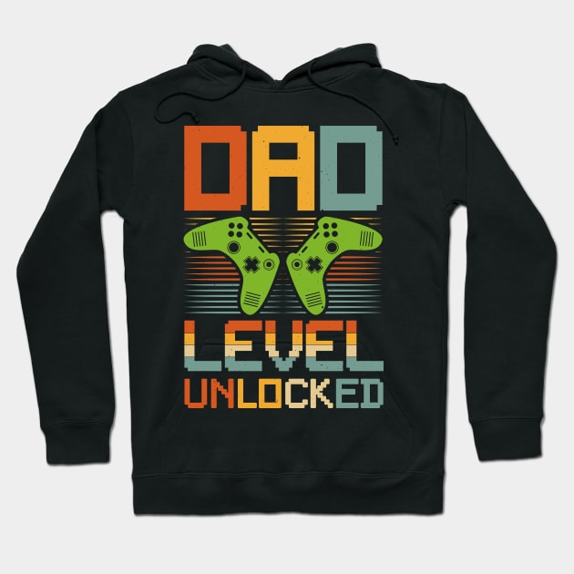 Dad Level Unlocked Gamer Dad Hoodie by busines_night